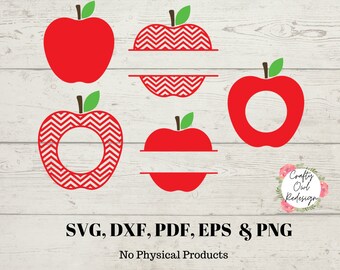 Apple Monogram Svg Etsy