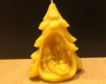 Beeswax Candle Nativity 100 x 70 mm