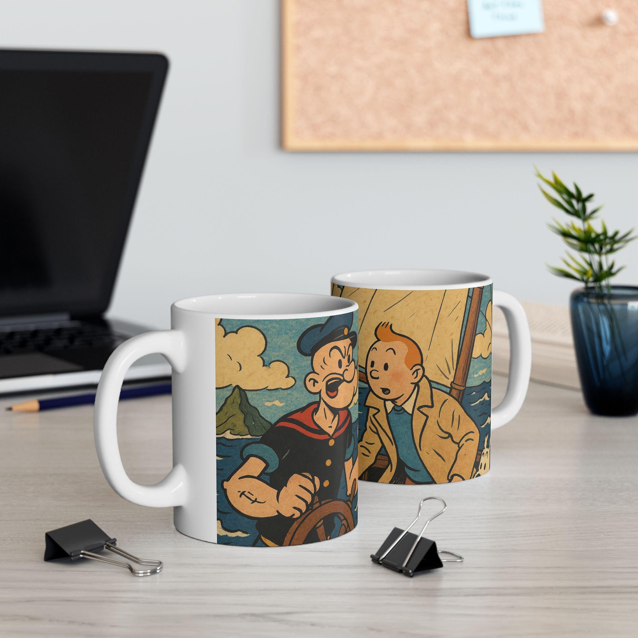 Lot De 4 Mugs Tintin En Résine - Collection Hergé Pour Fans