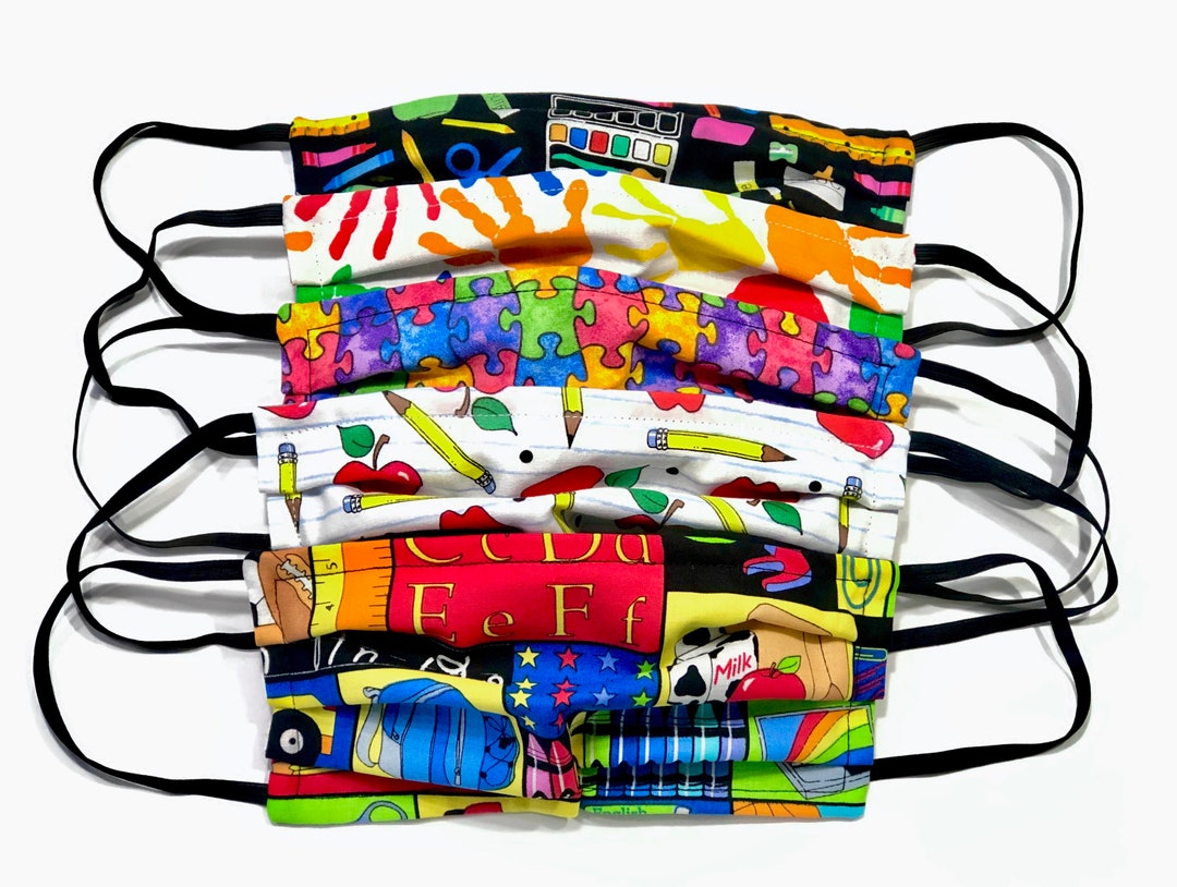 Teacher Face Mask Teacher Mask Back to School Mask 5 Pack Etsy