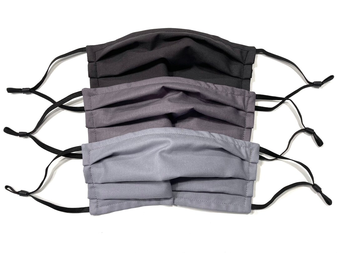 Shades of Gray Face Masks, 3pack of Masks, Neutral, Triple Layered