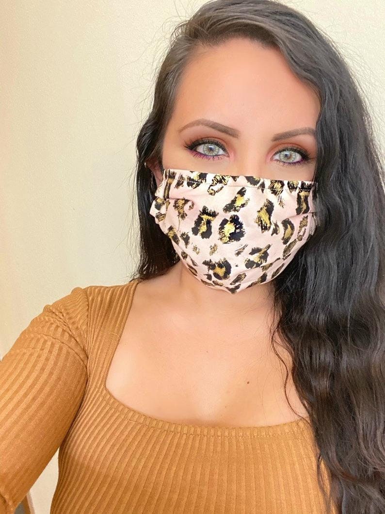 3 Pack Spring Face Masks Leopard Blush Pink Floral Triple Etsy