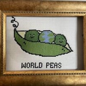World Peas Cross Stitch Pattern image 1