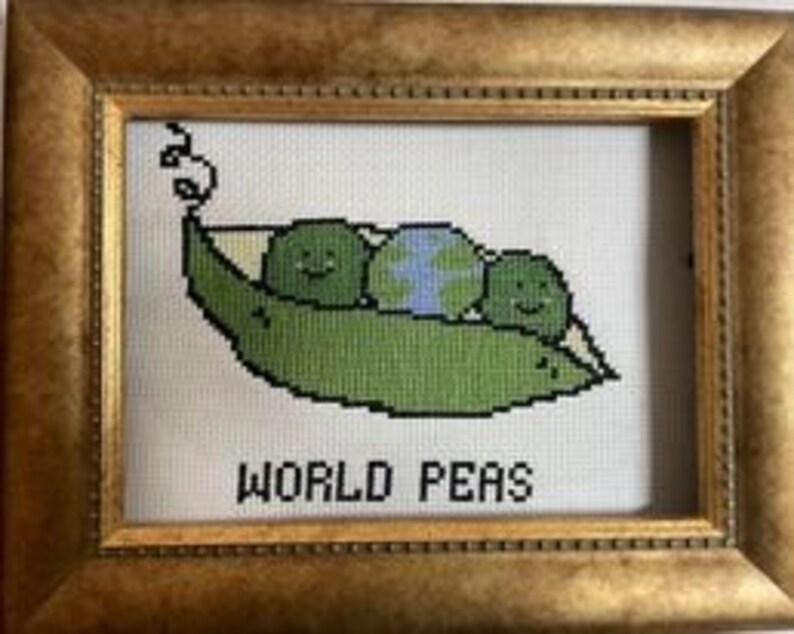 World Peas Cross Stitch Pattern image 1