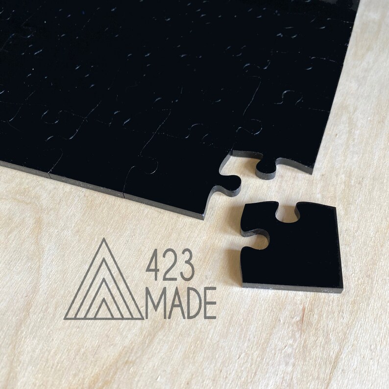 Black Acrylic Impossible Jigsaw puzzle Puzzles for adults Etsy