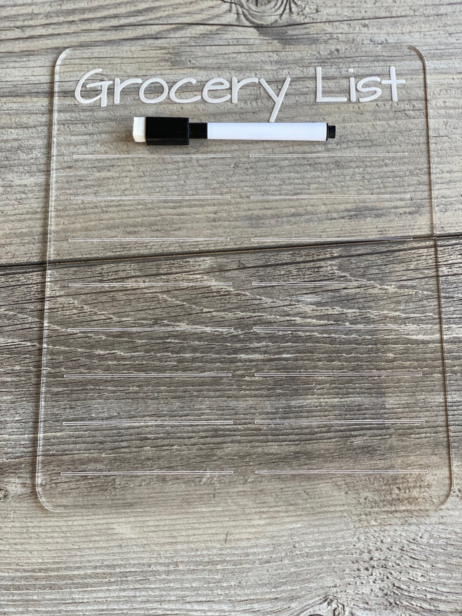 Acrylic Dry Erase Menu and Grocery List Boards Planner to Etsy