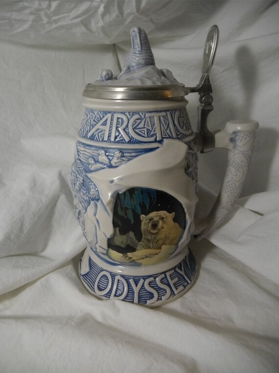 Vintage Avon Arctic Odyssey Stein w/ Lid Etsy
