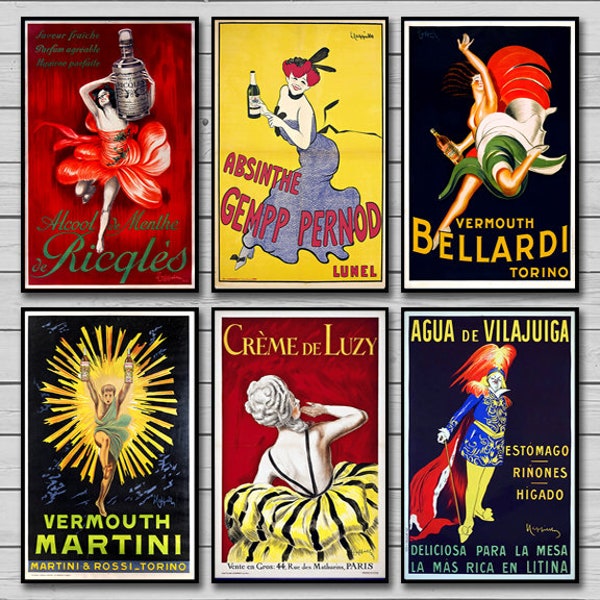 Leonetto Cappiello Liquor and Spirtis Posters for Your Bar or Dining Room