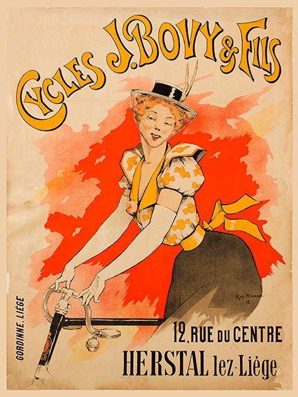 Affiche D'impression D'art Vectoriel De Vélo Pour Votre Galerie D'art