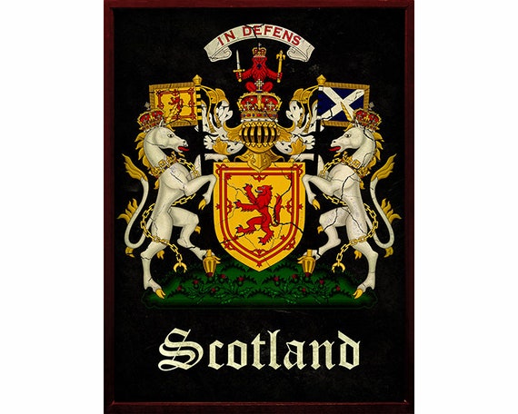 1835年 銅版画21点完品 Scott and Scotland アンティーク Historic Coat of Arms of Scotland for Your Pub or Man Cave - Etsy