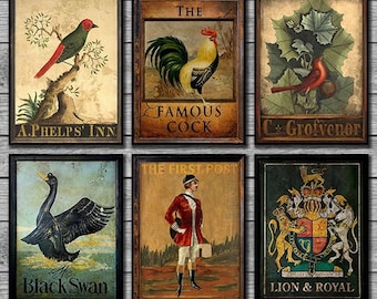 Old English Pub Signs Set 1