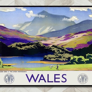 British Train Travel Poster of Wales, U. K.