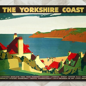 British Train Travel Poster of the Yorkshire Coast