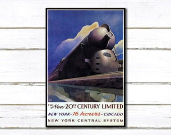 Art Deco Early Twentieth Century Train Posters for the New York Central Train System #4