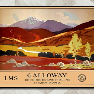 British Train Travel Poster of Galloway.