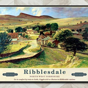 British Train Travel Poster of Ribblesdale, U. K.
