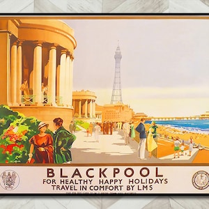 British Train Travel Poster of Blackpool