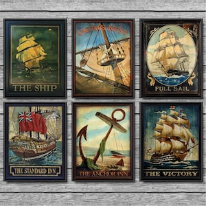 Old English Pub Signs Set 7 Mariner's Delight