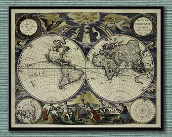 World Map from 1668 is a perfect Christmas Gift