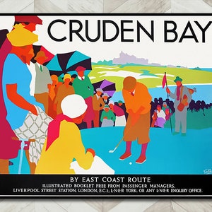 British Train Travel Poster of Cruden Bay Golf.