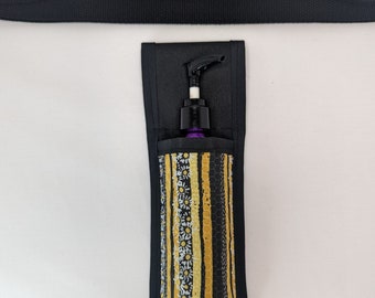 Margarita, hexágono, raya amarilla Terapeuta de masaje Loción individual y funda utilitaria