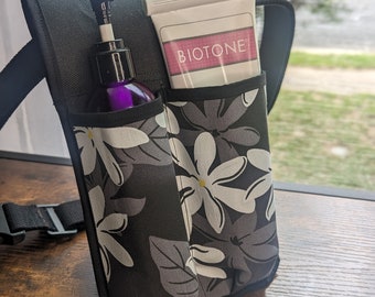 Island Flowers Masajista Terapeuta Doble Loción y Funda Utilitaria