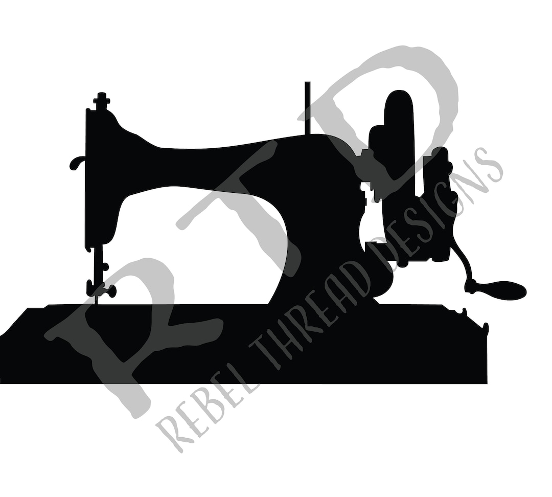Antique Sewing Machine Clipart Etsy