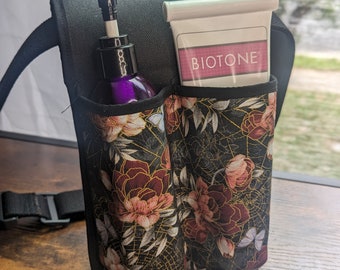 Art Nouveau Butterflies and Roses Massage Therapist Double Lotion and Utility Holster