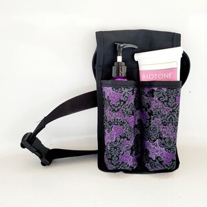 Purple Bats Massage Therapist Double Lotion and Utility Holster