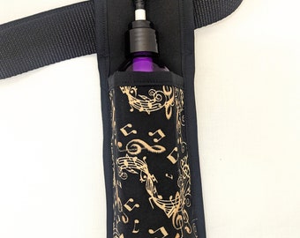 Notas musicales en crema Masajista Terapeuta Loción individual y funda utilitaria