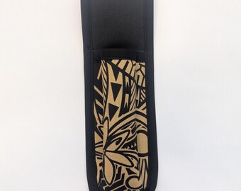 Loción individual y funda multiusos para terapeuta de masaje tribal polinesio dorado