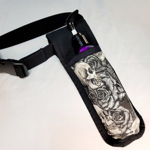 Skull & Roses Massage Therapist Single Lotion and Utility Holster
