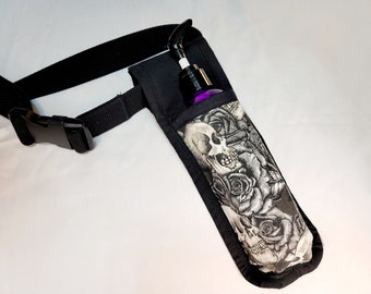 Skull & Roses Massage Therapist Single Lotion and Utility Holster