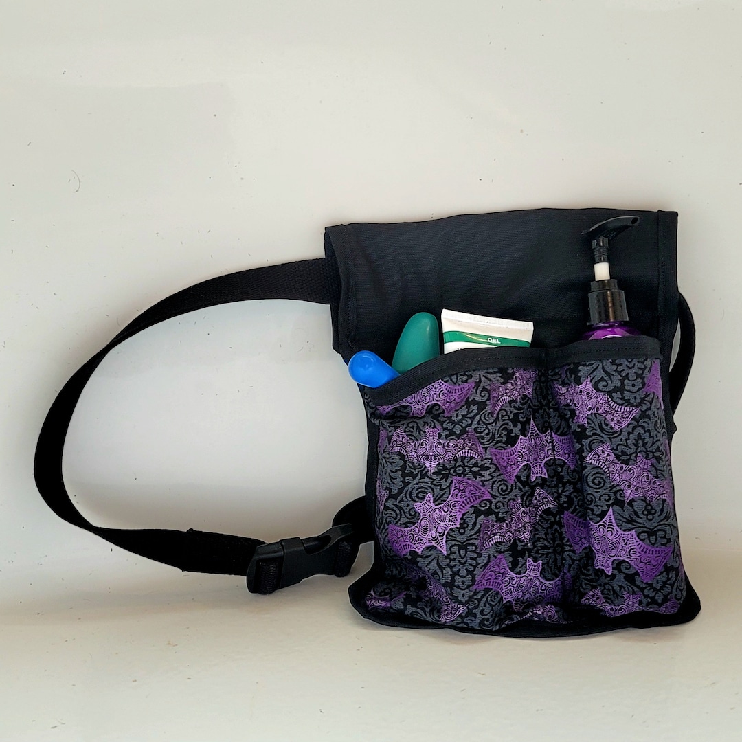 Purple Bats Massage Therapist Lotion Holster With Tool Pocket and Utility Holster Etsy