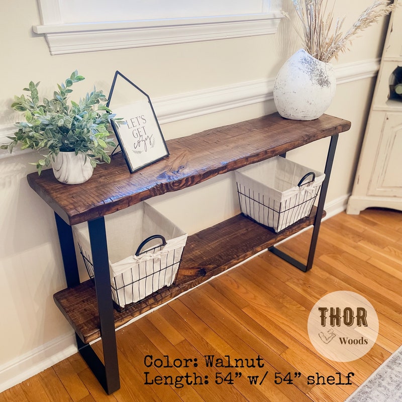 Rustic Console Table - Etsy