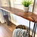 Handmade Entryway Console Table Rustic Country Farmhouse Real Distressed Wood Black Hairpin Legs Industrial 24'-95', Multiple Colors & Sizes 
