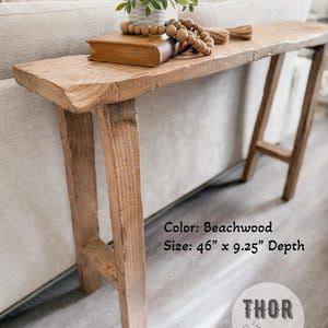 Customizable Rustic Console & Sofa Table W/ A-frame Legs, Handmade - Etsy