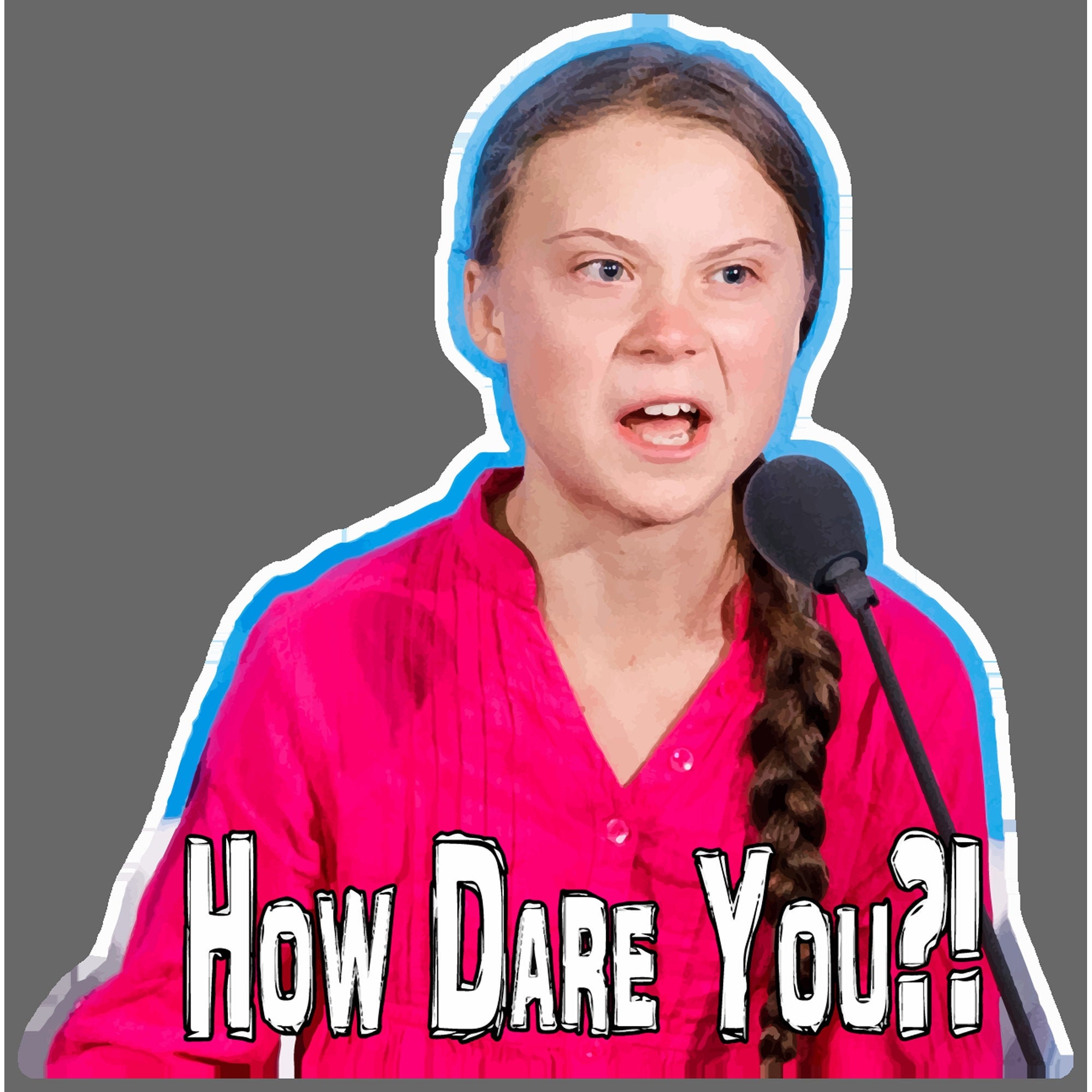 pics Greta Thunberg How Dare You Sticker greta thunberg how dare you vinyl decal sticker window tumbler car wall laptop