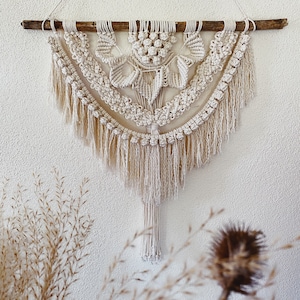 Boho macrame wall hanging, macrame wall decoration, macrame, boho style, macrame, tapestry, living room decoration, bedroom decoration, boho decoration, image 1