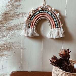 Rainbow Macrame, Rainbow Macrame, Wall Decoration, Boho, Baby Party, Children&#39;s Room, Baby Shower, Rope Rainbow, Fiber Rainbow, Wall Hanging
