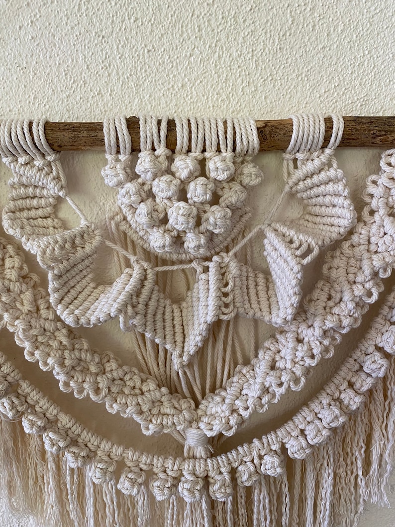 Boho macrame wall hanging, macrame wall decoration, macrame, boho style, macrame, tapestry, living room decoration, bedroom decoration, boho decoration, image 6