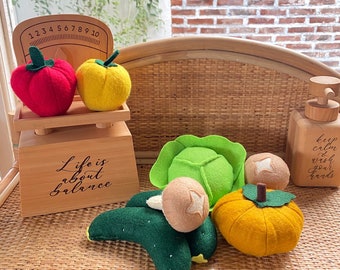 Felt food, felt vegetables, play food vegetables, food food, shop accessories, shop accessories, children's kitchen