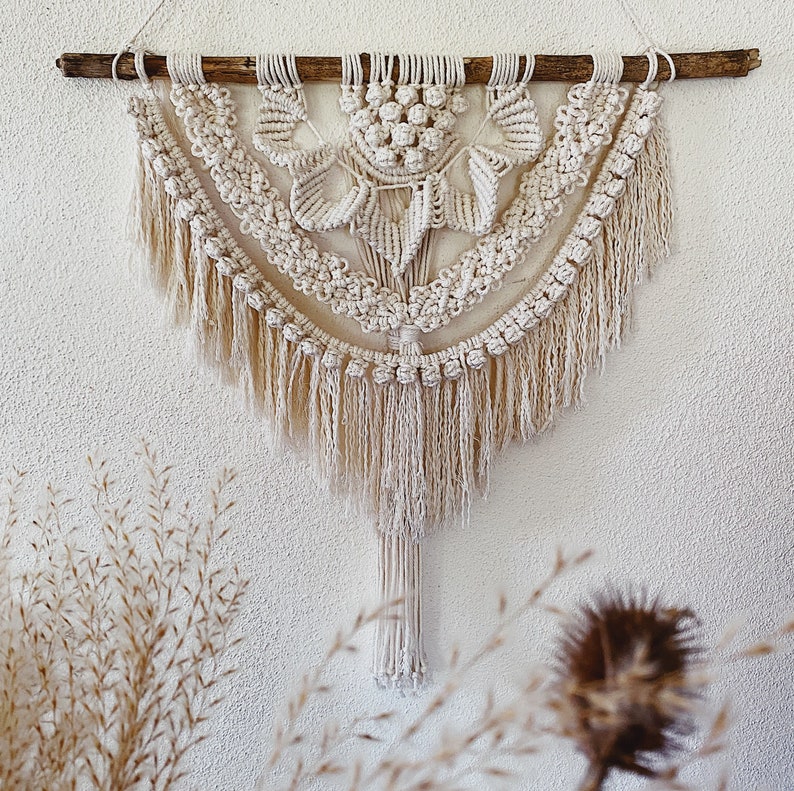 Boho macrame wall hanging, macrame wall decoration, macrame, boho style, macrame, tapestry, living room decoration, bedroom decoration, boho decoration, image 1