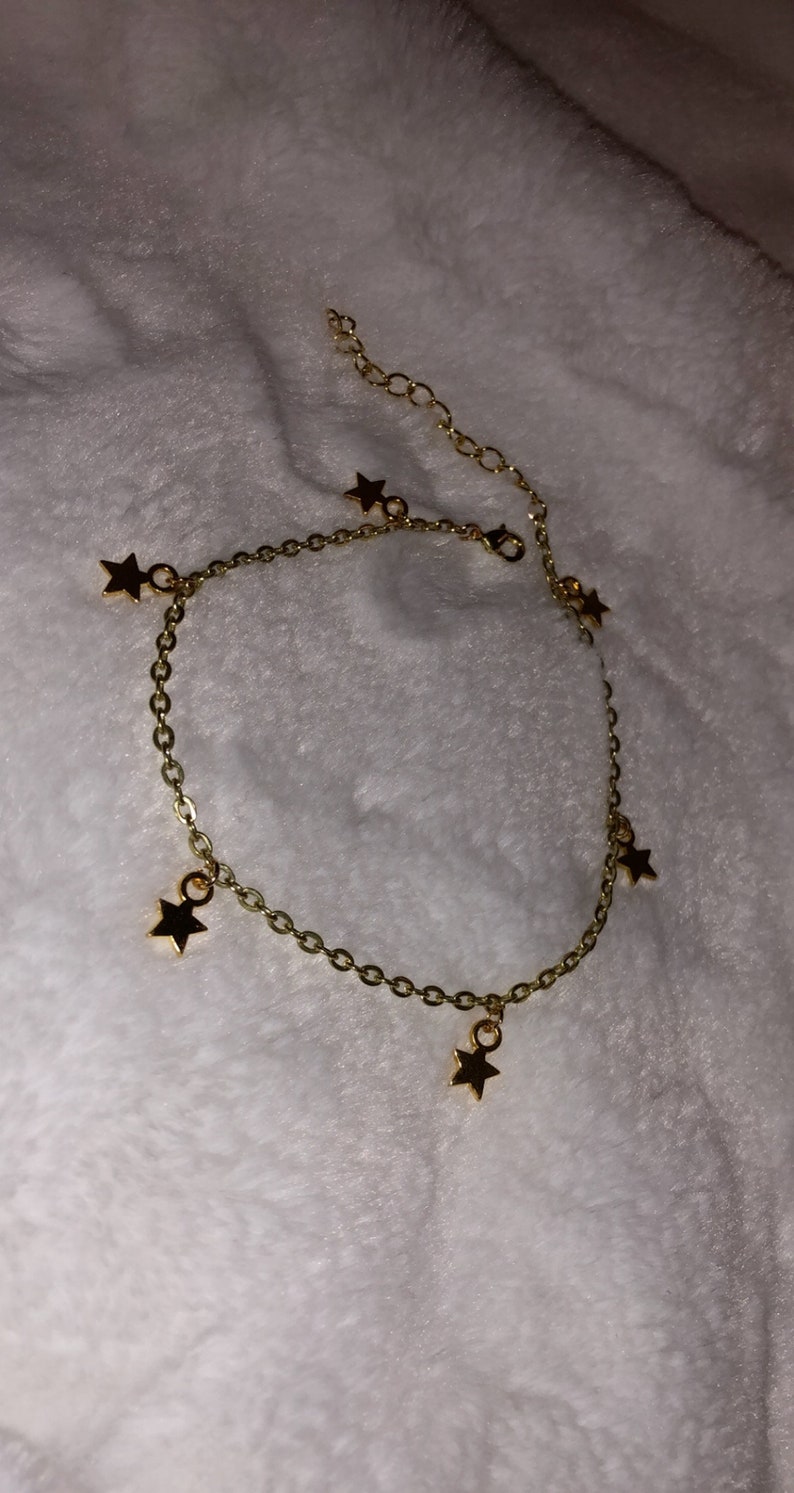 Gold Star Anklet