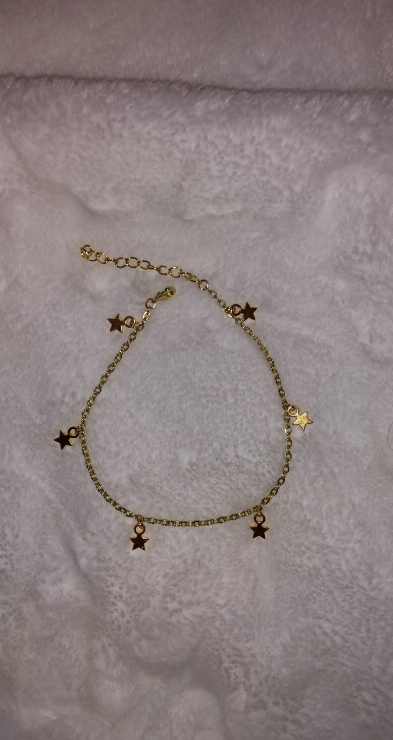 Gold Star Anklet