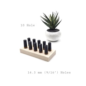 Perfume Sample Holders - Fragrance Organizer - Atomizer Storage - 2-10 ml Vials - Multiple Sizes 14.3 mm 10 Hole