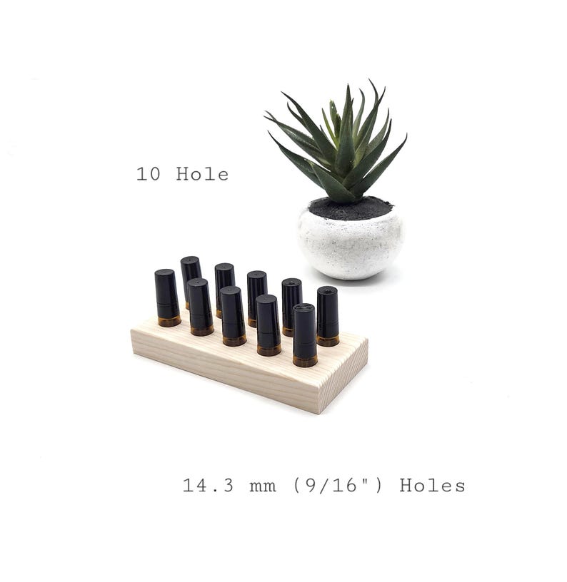 Perfume Sample Holders - Fragrance Organizer - Atomizer Storage - 2-10 ml Vials - Multiple Sizes 14.3 mm 10 Hole
