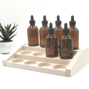 4 Oz (118 ml) Bottle Dispaly For Essential Oils, Beard Oils, and More - 2" Holes