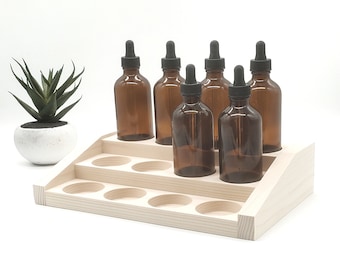 4 Oz (118 ml) Bottle Dispaly For Essential Oils, Beard Oils, and More - 2" Holes