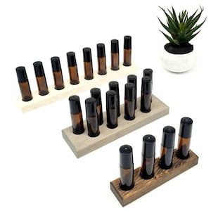 10 ml Roller Ball Bottle Racks - 1 or 2 Row - 21 mm Holes